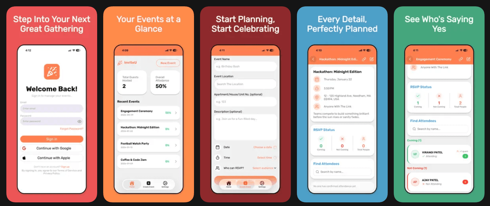 InviteU - Event Invitations App